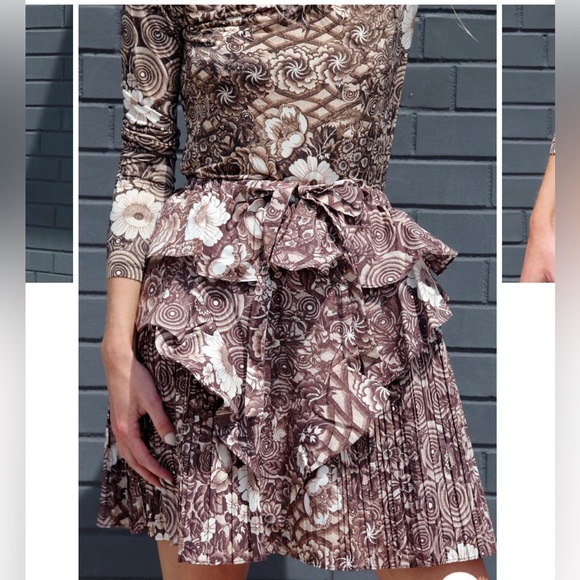 NWT Ulla Johnson Sigrid Skirt in Teak / Brown Floral - Picture 2 of 12